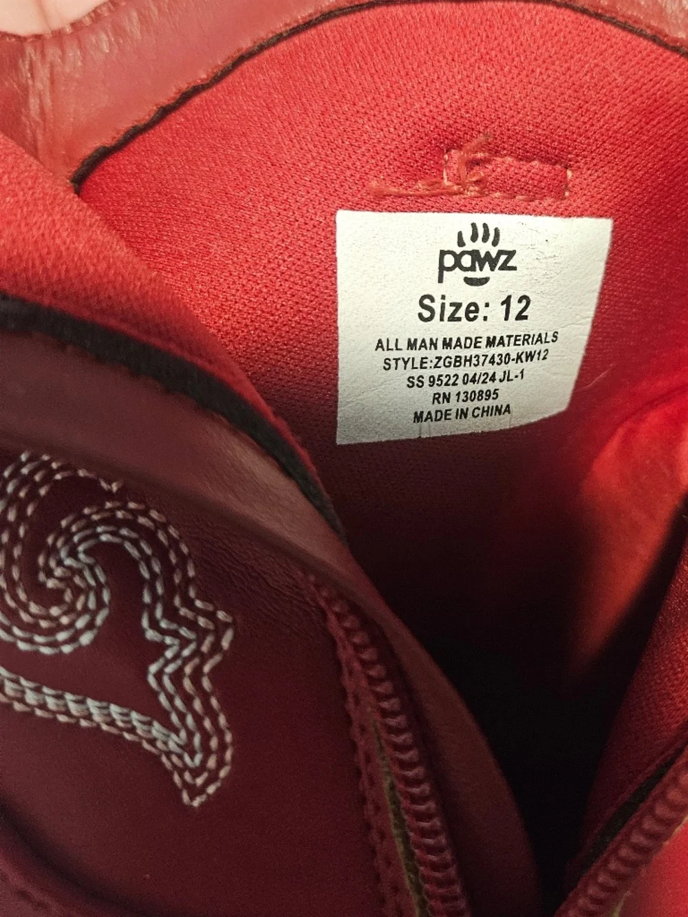 Toddle Girls red Cowboy Boots